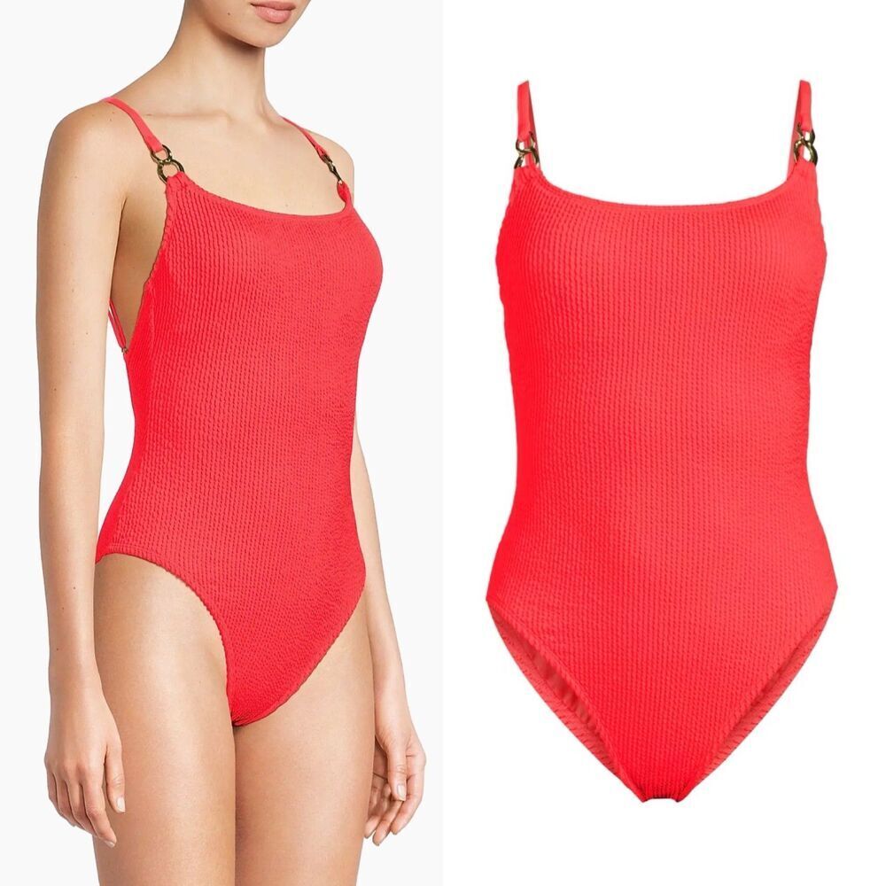 Lilly Pulitzer Women Size 14 Alizee Mizner Red One Piece Swimsuit Beach Vacation